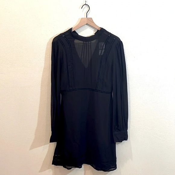 ASTR the Label Womens Floral Print Mini Casual black dress size Large - Picture 2 of 6